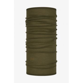 Buff Fular împletit bărbați, culoarea verde, material neted ieftin