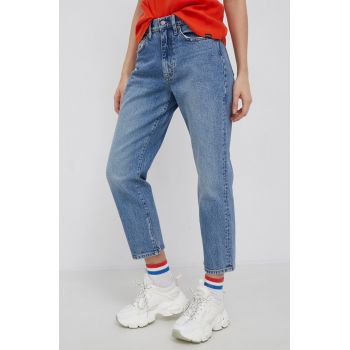 Superdry Jeans femei, high waist ieftini