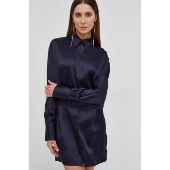 Victoria Beckham Rochie culoarea albastru marin, mini, oversize