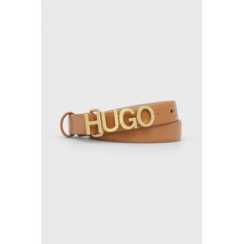 Hugo Curea de piele femei, culoarea maro de firma originala