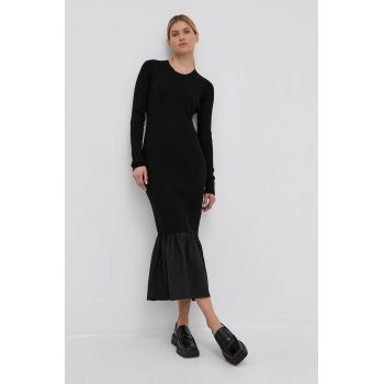 Notes du Nord Rochie Bailee culoarea negru, maxi, mulat