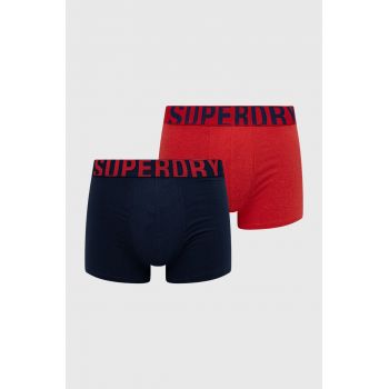 Superdry Boxeri (2-pack) bărbați, culoarea albastru marin