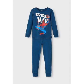 Pijama de bumbac cu maneci lungi si cu Spiderman