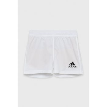 Adidas Performance Pantaloni scurți copii GI7638 culoarea alb, talie reglabila