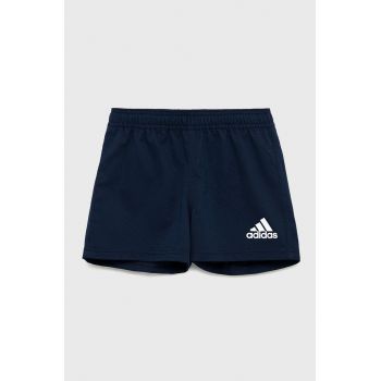 Adidas Performance Pantaloni scurți copii GI7640 culoarea albastru marin, talie reglabila