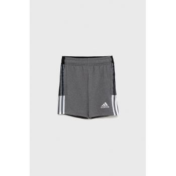 Adidas Performance Pantaloni scurți copii GP8806 culoarea gri, talie reglabila de firma originali