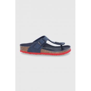 Birkenstock slapi copii culoarea albastru marin de firma originali