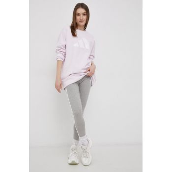 Adidas Originals Colanți HD2349 femei, culoarea gri, material neted HD2349-MGREYH ieftini