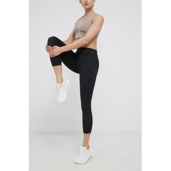 adidas Performance leggins de antrenament femei, culoarea negru, neted