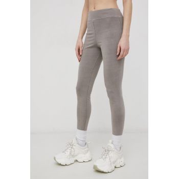 Reebok Classic Colanți H46801 femei, culoarea gri, material neted