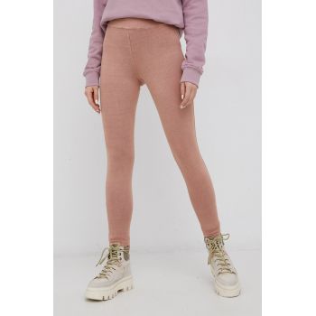 Reebok Classic colanți HB8631 femei, culoarea portocaliu, neted HB8631-CANCOR