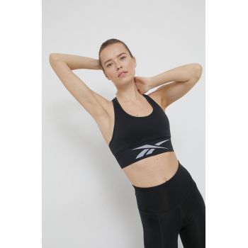 Reebok Sutien GR9481 culoarea negru, material neted ieftin