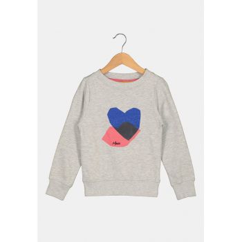 Bluza sport din amestec de bumbac organic cu imprimeu grafic