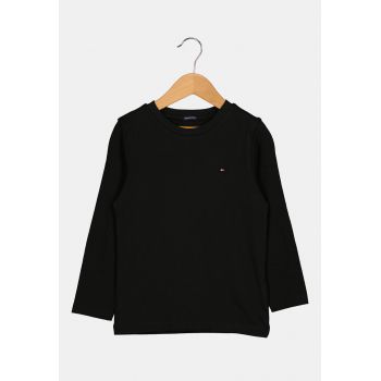 Bluza sport din bumbac organic cu detaliu logo