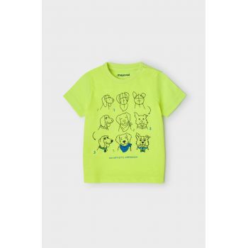 Mayoral tricou de bumbac pentru copii culoarea verde, cu imprimeu ieftin