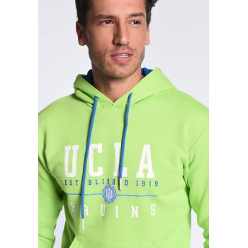 Hanorac unisex cu imprimeu si snur de ajustare Scott