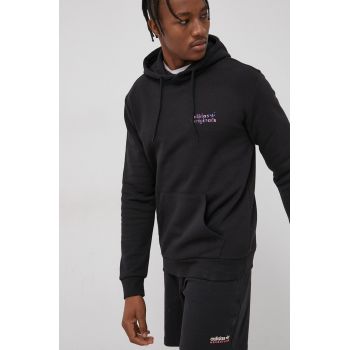 Adidas Originals Bluză HC7153 bărbați, culoarea negru, cu imprimeu