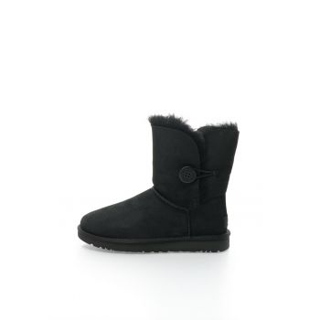 Cizme scurte negre din piele intoarsa fara inchidere Bailey II Cizme scurte negre din piele intoarsa fara inchidere Bailey II