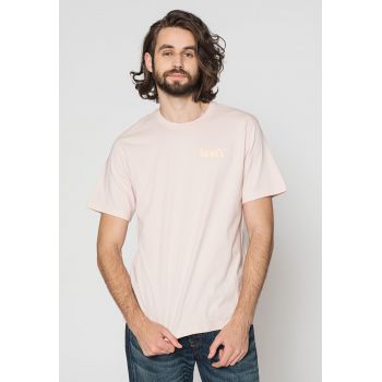 Tricou relaxed fit din bumbac cu imprimeu logo pe piept