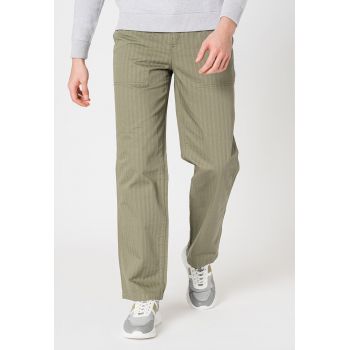 Pantaloni de bumbac cu model in dungi