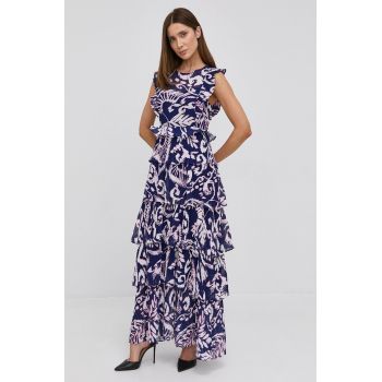 Beatrice B rochie culoarea albastru marin, maxi, evazati