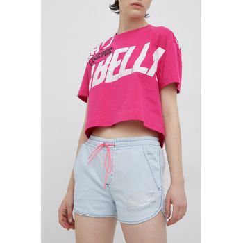 LaBellaMafia pantaloni scurti femei, cu imprimeu, medium waist de firma originali