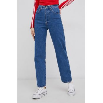 Levi's jeans Ribcage Straight Ankle femei, high waist 72693.0117-MedIndigo