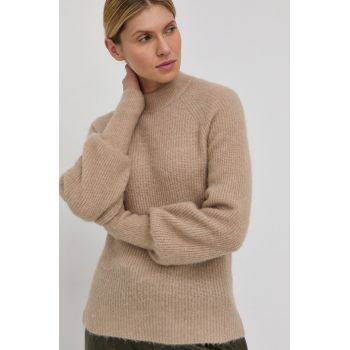 Notes du Nord pulover de lana femei, culoarea bej, călduros
