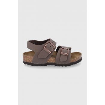 Birkenstock sandale copii culoarea maro ieftine