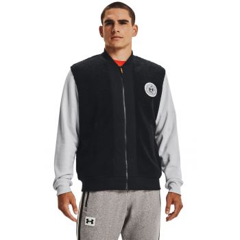 Jacheta bomber din material fleece pentru fitness Rival Alma Mater