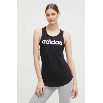 adidas top din bumbac GL0566 culoarea negru GL0566