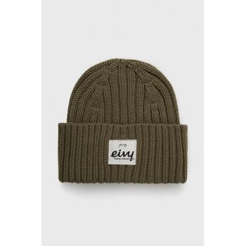 Eivy caciula de lana culoarea verde, de lana Eivy caciula de lana culoarea verde, de lana