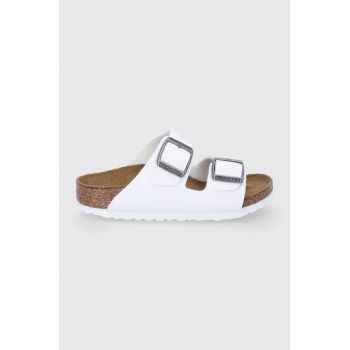 Birkenstock slapi copii culoarea alb de firma originali