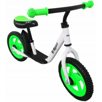 Bicicleta fara pedale cu suport pentru picioare R5 verde R-Sport la reducere