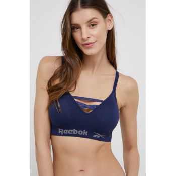 Reebok sutien sport U4.F9651 culoarea albastru marin, neted de firma original