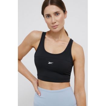 Reebok sutien sport HA1049 culoarea negru, neted ieftin