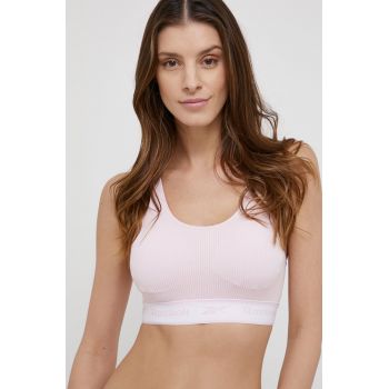 Reebok sutien sport U4.F9647 culoarea roz, neted