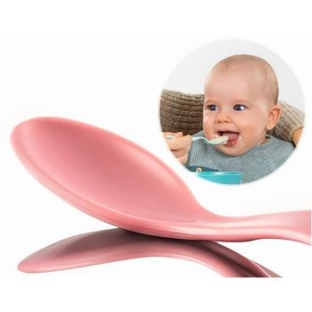 Set 5 lingurite hranire bebelusi flexibile cu maner anatomic 3+ luni Reer BabySpoon 23022