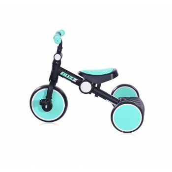 Tricicleta pentru copii Buzz complet pliabila black turquoise de firma originala