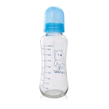 Biberon din sticla 240 ml blue