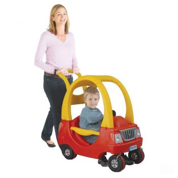 Masinuta copii de impins Pilsan Joker Car Red cu maner parental, podea detasabil, volan cu panou muzical recomandata copiilor intre 2 si 5 ani