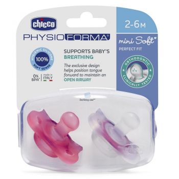 Suzete silicon Chicco PhysioForma MiniSoft fata 2-6 luni ieftina