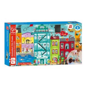 Hape Puzzle Orasul Animat de firma original