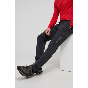 Burton pantaloni barbati, culoarea gri, neted de firma originali