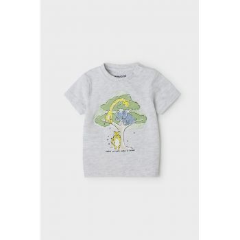 Mayoral tricou copii culoarea gri, cu imprimeu Mayoral tricou copii culoarea gri, cu imprimeu