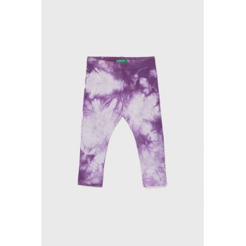 United Colors of Benetton leggins copii culoarea violet, modelator