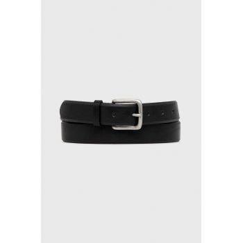 United Colors of Benetton curea de piele barbati, culoarea negru