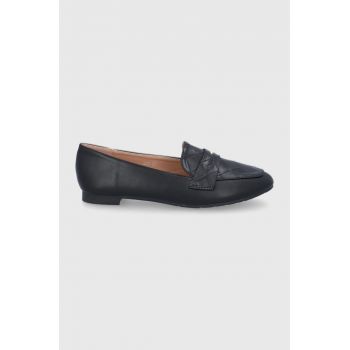 Answear Lab mocasini femei, culoarea negru, cu toc plat ieftini