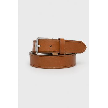 Tiger Of Sweden curea de piele barbati, culoarea maro Tiger Of Sweden curea de piele barbati, culoarea maro