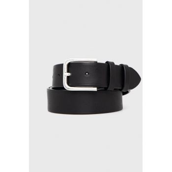 Tiger Of Sweden curea de piele barbati, culoarea negru Tiger Of Sweden curea de piele barbati, culoarea negru